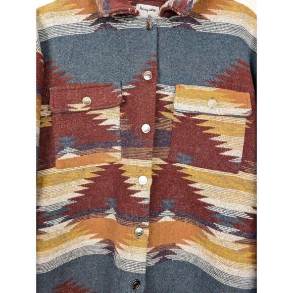 Prissy Jane Aztec Southwest Button Down Jacket Size Medium - Picture 3 of 6
